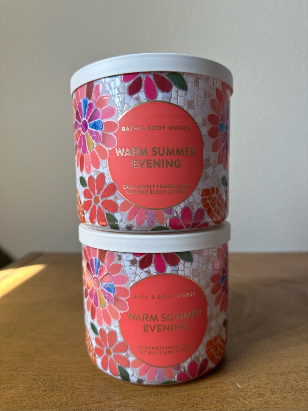 X2 Bath & Body Works Warm Summer evening 3 wick candles NEW